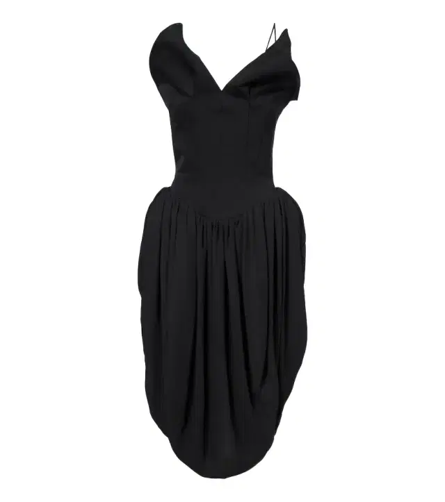 Draped cotton and silk corset dress