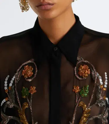 Dries Van Noten Embellished sheer blouse | Thumbnail 4