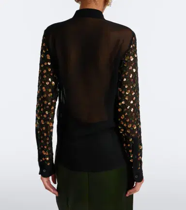 Dries Van Noten Embellished sheer blouse | Thumbnail 6