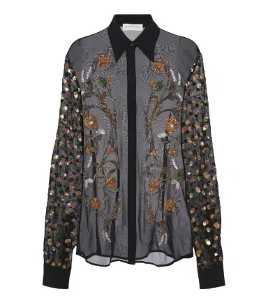 Dries Van Noten Embellished sheer blouse | Thumbnail 1