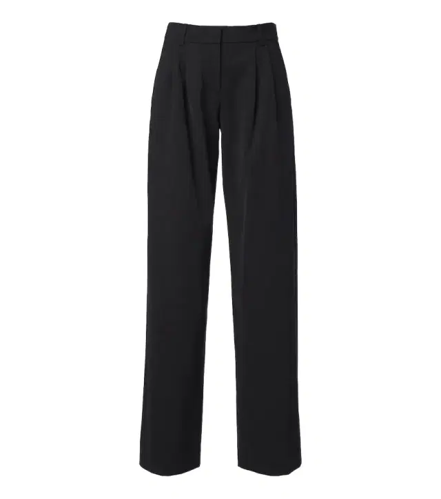 Lyda pleated virgin wool wide-leg pants