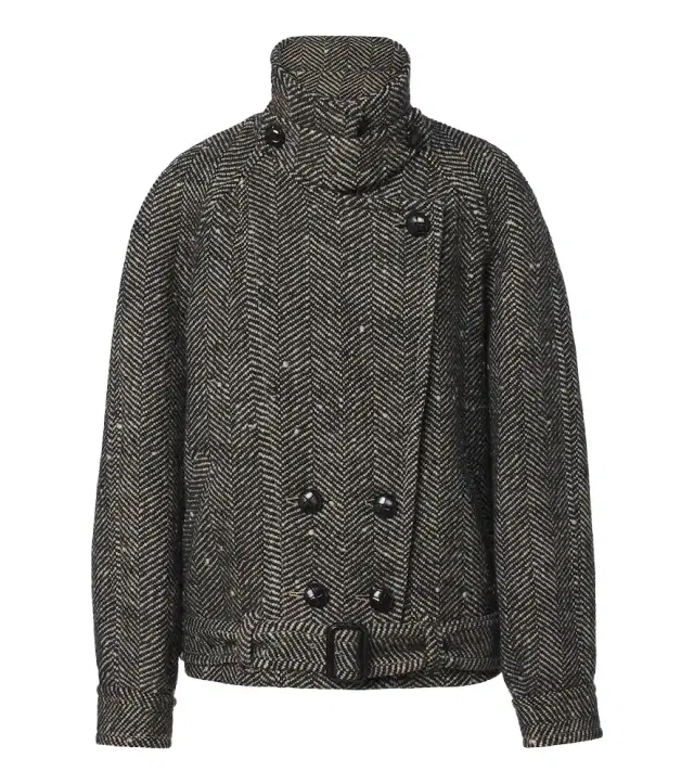 Isabel Marant Elvane herringbone wool peacoat