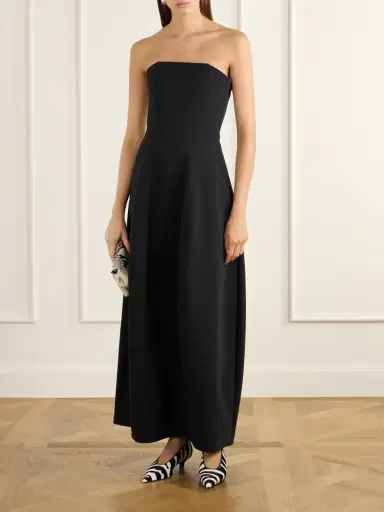 TOTEME Strapless Crepe Maxi Dress | Thumbnail 2