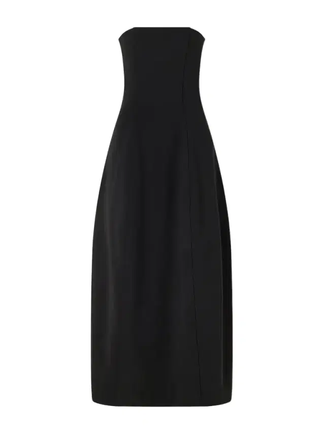 Strapless Crepe Maxi Dress