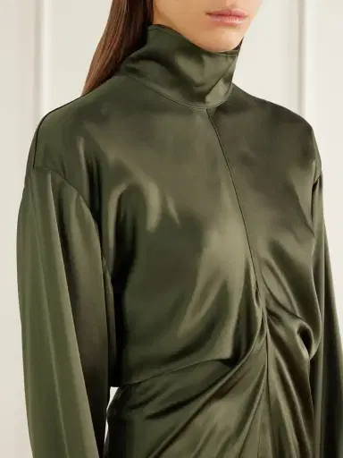 TOTEME Slouch Draped Satin Blouse | Thumbnail 4