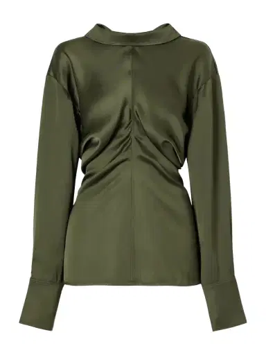 TOTEME Slouch Draped Satin Blouse | Thumbnail 1