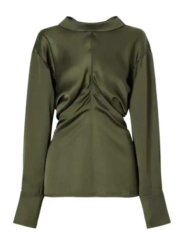 Slouch Draped Satin Blouse