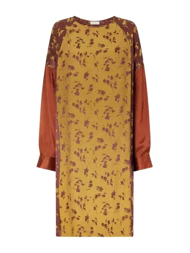 Dries Van Noten Satin-trimmed Floral-jacquard Midi Dress | Thumbnail 1
