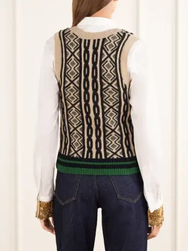 Dries Van Noten Knitted Wool Vest | Thumbnail 3