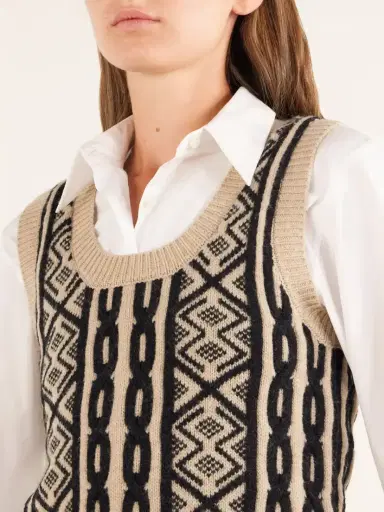Dries Van Noten Knitted Wool Vest | Thumbnail 4
