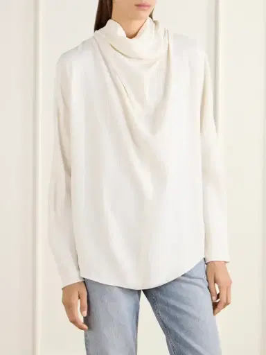 TOTEME Draped Cady Blouse | Thumbnail 3