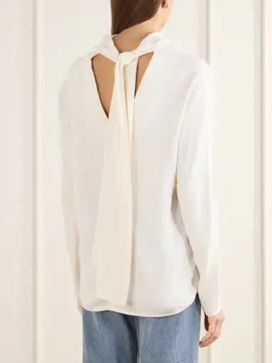 TOTEME Draped Cady Blouse | Thumbnail 4