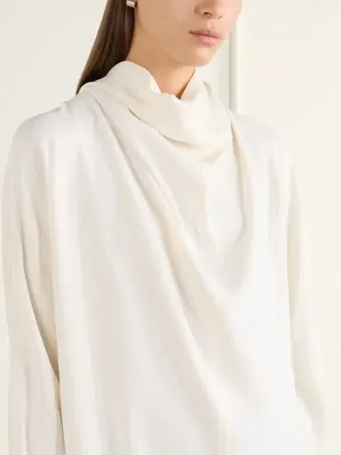 TOTEME Draped Cady Blouse | Thumbnail 5