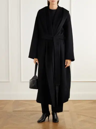 TOTEME Belted Hooded Wool Coat | Thumbnail 2