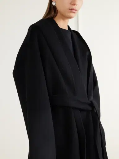 TOTEME Belted Hooded Wool Coat | Thumbnail 4