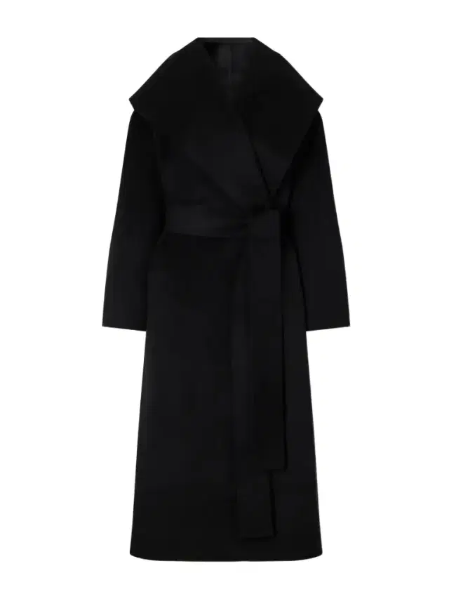 Belted Hooded Wool Coat