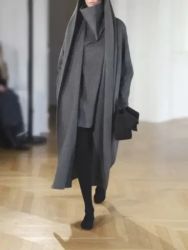 TOTEME Belted Hooded Wool Coat | Thumbnail 5