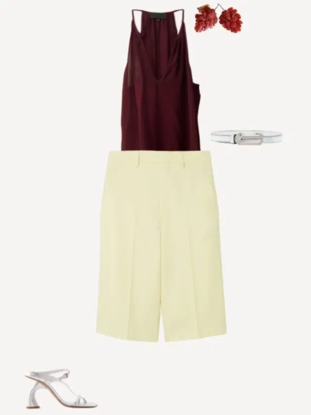 Ami Paris shorts with Nili Lotan Blouse