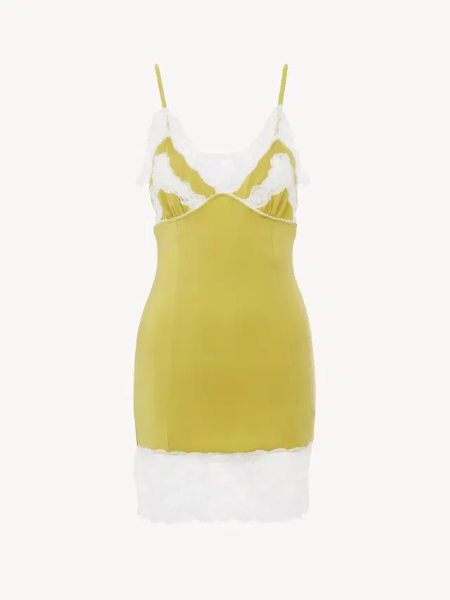 Chloe Fitted mini lingerie dress in stretch nylon & lace