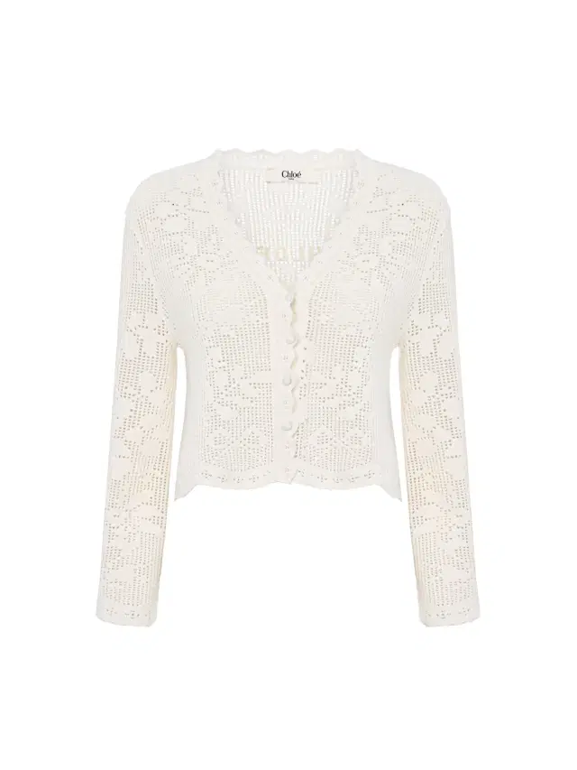 Chloe Cropped cardigan in a cotton knit