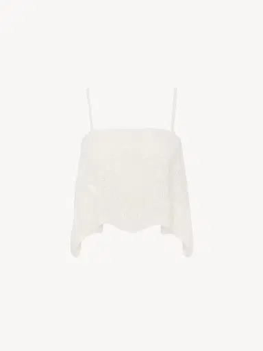 Chloé Thin-strap cropped top in a cotton knit | Thumbnail 1 Chloé Thin-strap cropped top in a cotton knit | Thumbnail 1