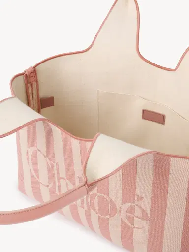 Chloé Chloé Stripy east-west tote bag in jacquard | Thumbnail 6 Chloé Chloé Stripy east-west tote bag in jacquard | Thumbnail 6