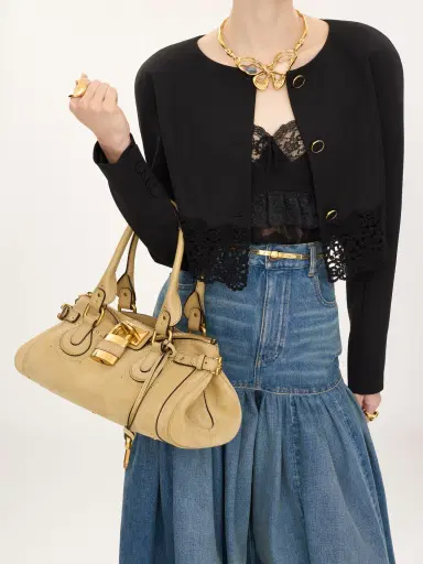 Chloé Paddington bag in suede leather | Thumbnail 2 Chloé Paddington bag in suede leather | Thumbnail 2