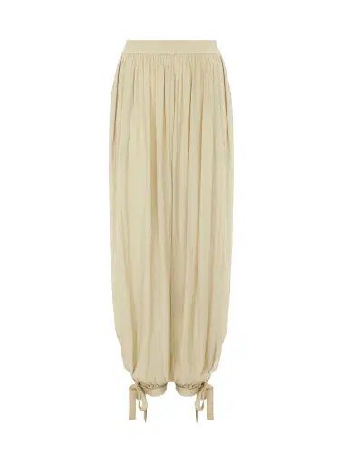 Chloé Fluid pleated pants in washed technical satin | Thumbnail 1