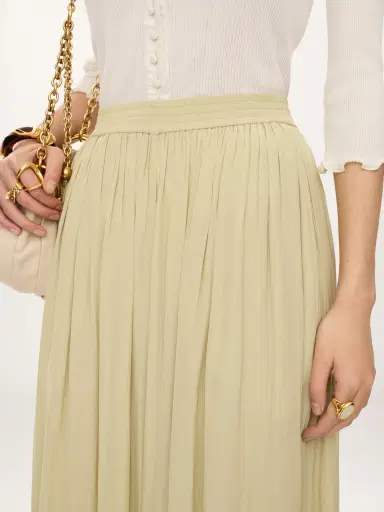 Chloé Fluid pleated pants in washed technical satin | Thumbnail 6