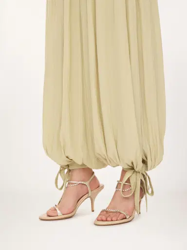 Chloé Fluid pleated pants in washed technical satin | Thumbnail 5