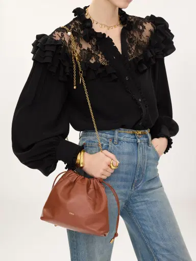 Chloé Small Chloé Icons shoulder bag with chain in soft leather | Thumbnail 2 Chloé Small Chloé Icons shoulder bag with chain in soft leather | Thumbnail 2