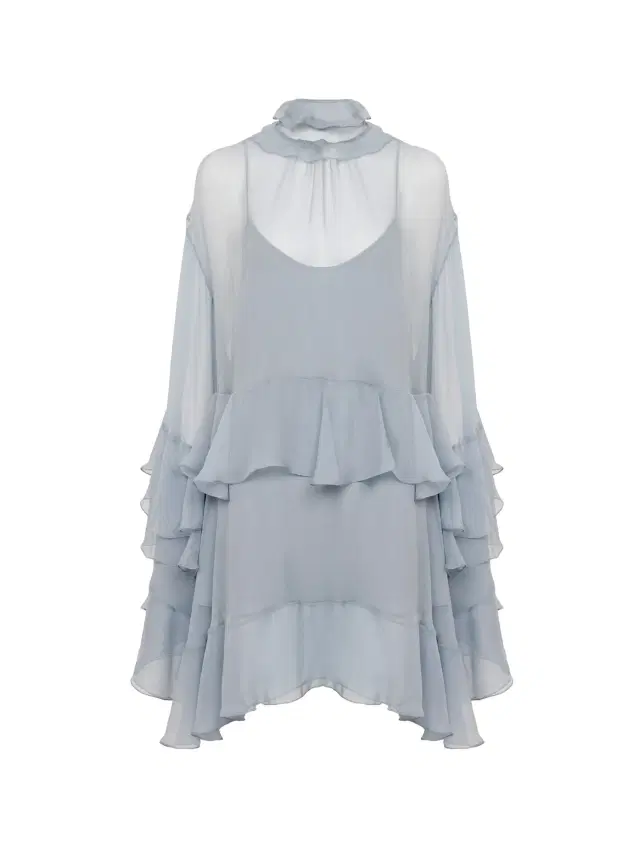 Chloe Ruffled mini dress in silk mousseline