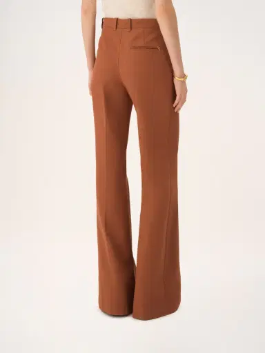 Chloé High-rise flared pants in cotton canvas | Thumbnail 4