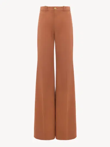Chloé High-rise flared pants in cotton canvas | Thumbnail 7