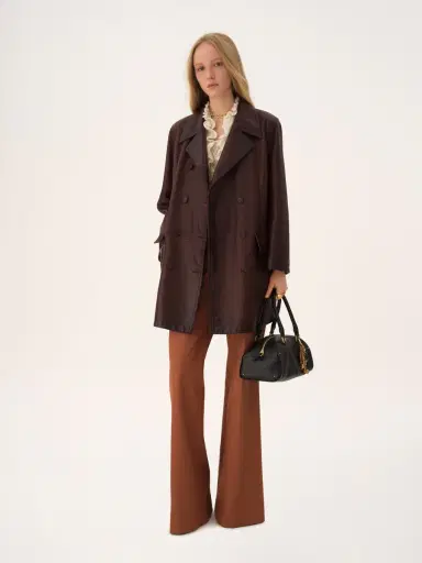 Chloé High-rise flared pants in cotton canvas | Thumbnail 2