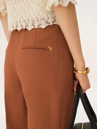 Chloé High-rise flared pants in cotton canvas | Thumbnail 6