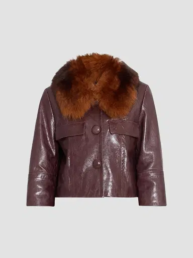 Chloé Shearling Leather Bomber Jacket | Thumbnail 2 Chloé Shearling Leather Bomber Jacket | Thumbnail 2