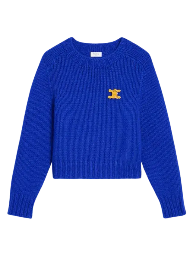 Celine Crewneck Sweater in Cashmere and Silk