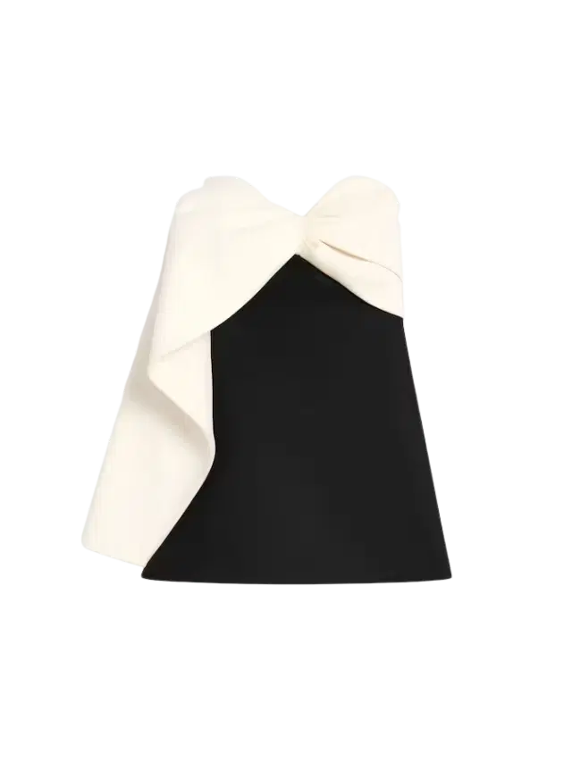 Celine Mini Dress in Wool and Silk Cady