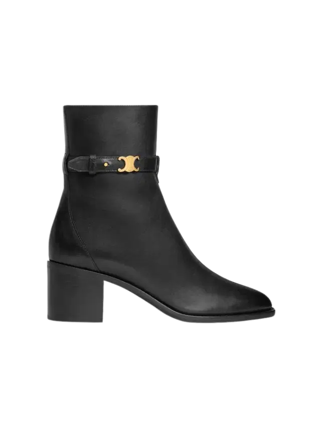 CELINE GARANCE TRIOMPHE STRAP BOOT IN CALFSKIN CELINE GARANCE TRIOMPHE STRAP BOOT IN CALFSKIN