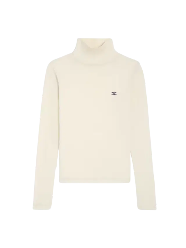 Celine Turtleneck Top in Wool Jersey