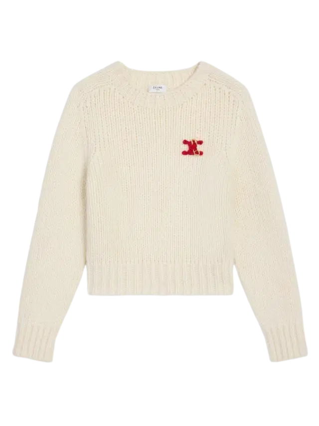 Celine Crewneck Sweater in Cashmere and Silk