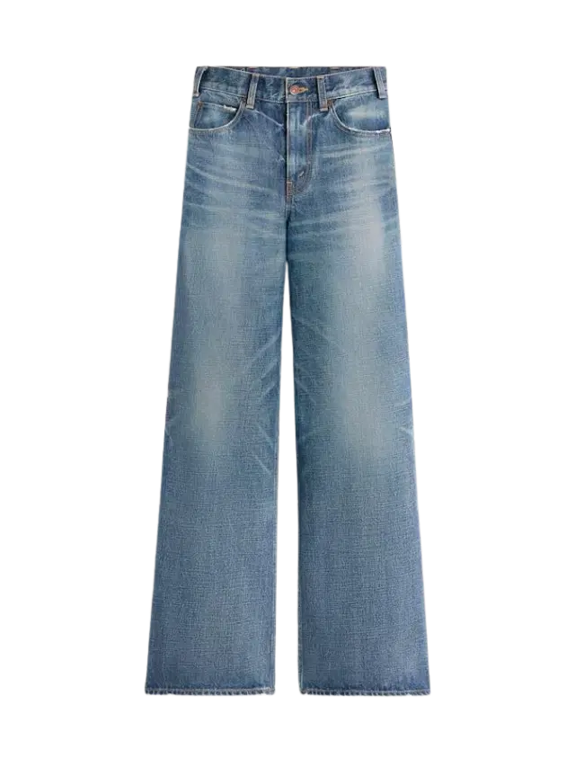 Celine Flared Surf Jeans in Union Wash Denim