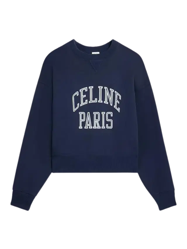 Celine Logo Sweatshirt in Cotton Fleece