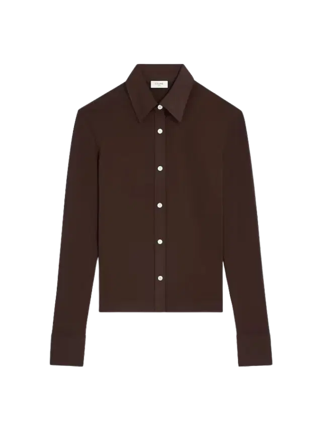 Celine Fitted Shirt in Viscose Jersey
