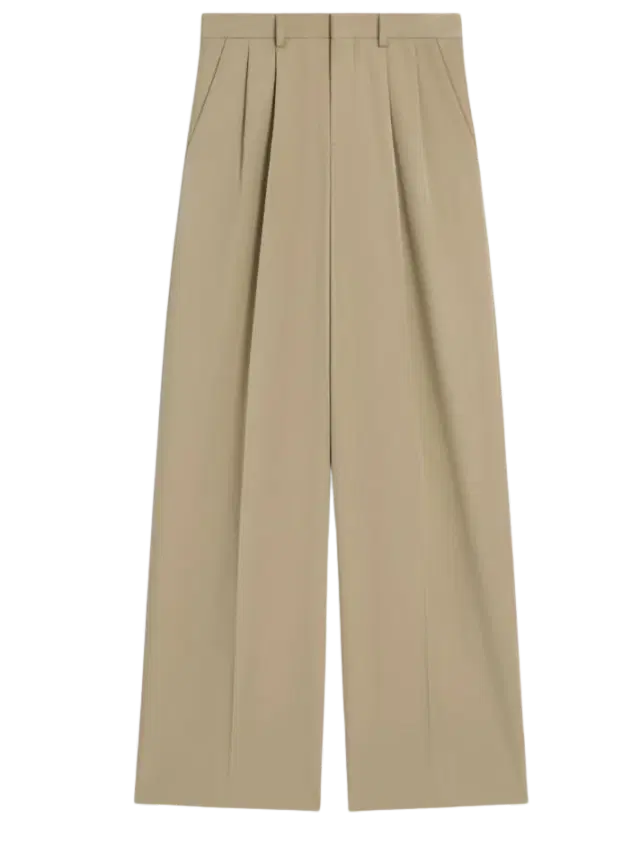 Celine pleated trousers IN cotton and wool gabardine