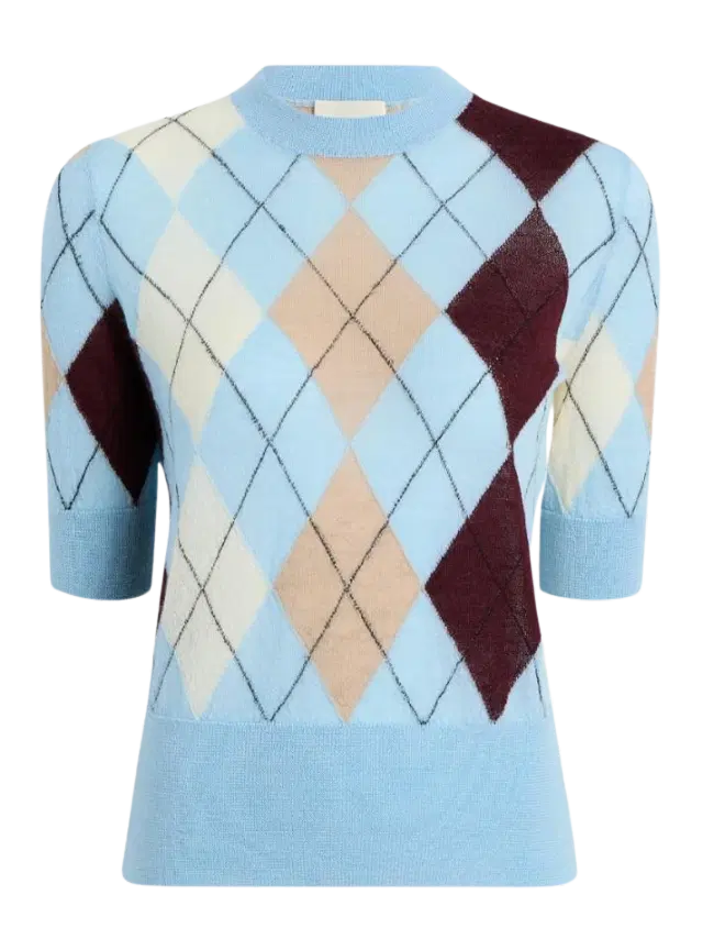 Anders Argyle-Knit Cashmere-Blend Top