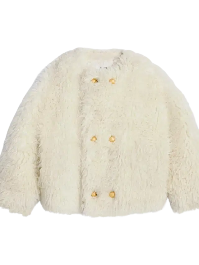 Celine Coat in Fluffy Wool