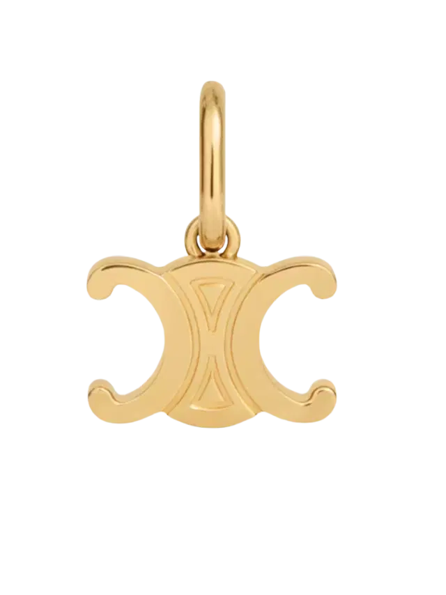 Celine Charms Triomphe in Brass with Gold Finish