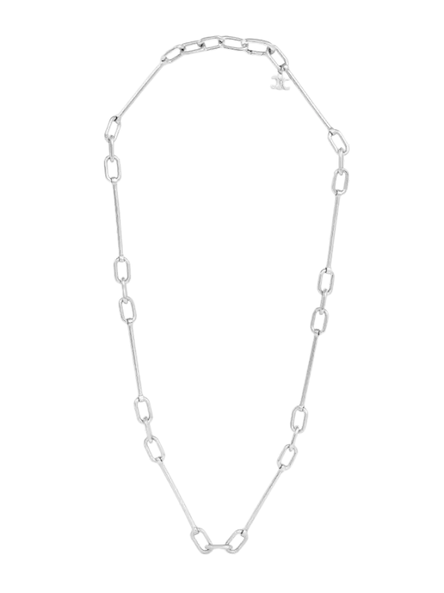 Celine Celine Charms Necklace in Brass with Rhodium Finish